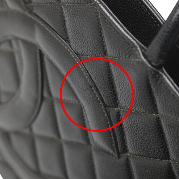 Chanel Shopping Black Leather Tote Bag (Pre-Owned) - Picture 13 of 16